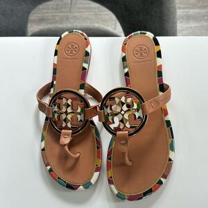 Tory Burch sandals, multi color size 8